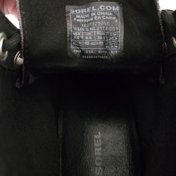 Sorel PDX Lexie Leather Canvas Wedge Lace-Up Ankle Boot Gray Brown Size 8.5 - Picture 9 of 9